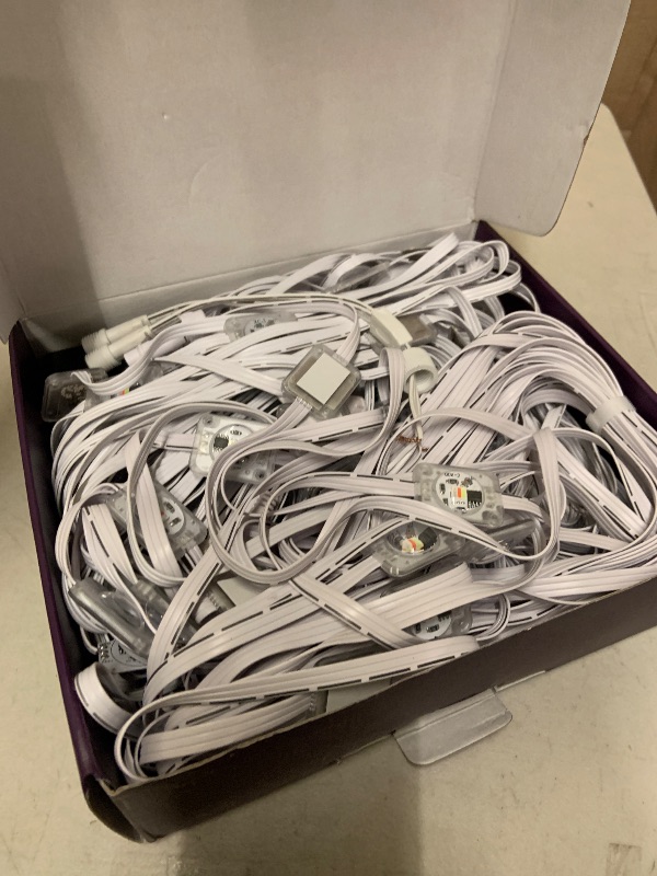 Photo 1 of POOFZY Permanent Outdoor Lights for House,200ft RGB+IC Smart Outdoor Decor, 50 Scene Modes,App/Remote Control,for Christmas,Halloween,Daily & Holiday Party Decor,House Roof Lighting