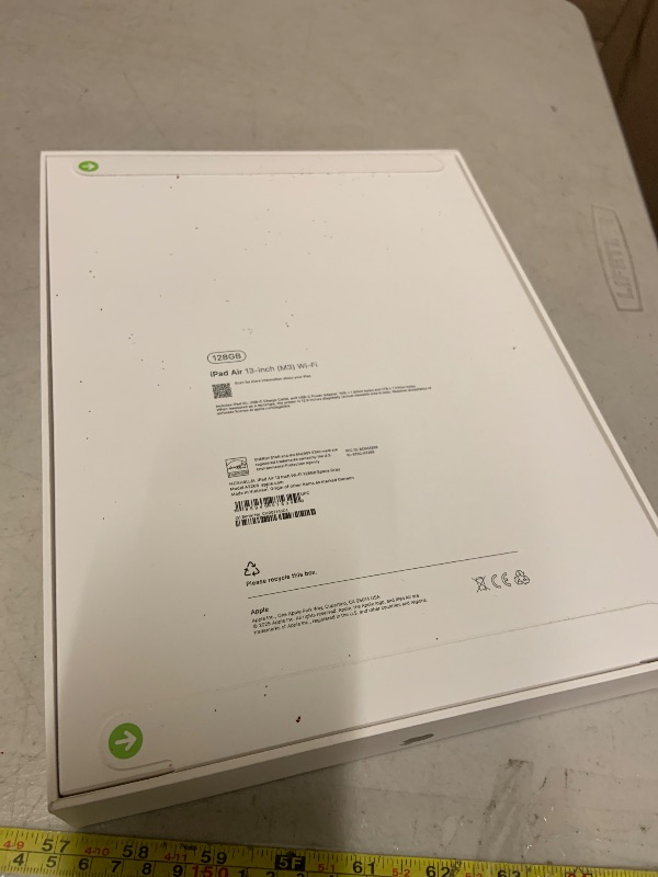 Photo 1 of Apple iPad Air 13-inch with M3 chip Built for Apple Intelligence, Liquid Retina Display, 128GB, 12MP Front/Back Camera, Wi-Fi 6E, Touch ID, All-Day Battery Life — Space Gray