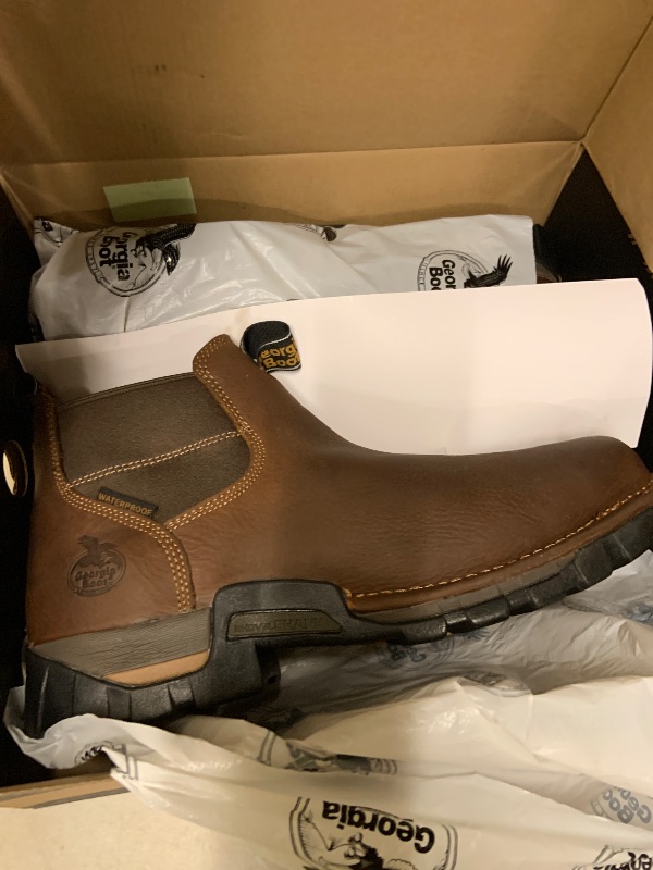 Photo 1 of Georgia Boot Eagle One Waterproof Chelsea Work Boot, Brown, Size 13(M)