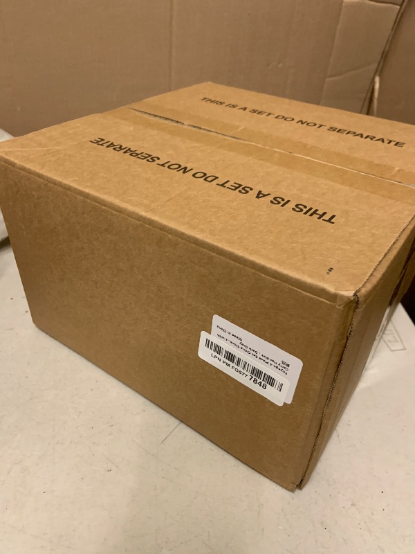 Photo 1 of 4 Piece China Storage Containers, Dish Storage Containers with Clear Windows, Hard Shell Plate Organizer with Handles, Stackable Moving Boxes for Dishes, Glassware, Dinnerware, Plates, Dark Gray