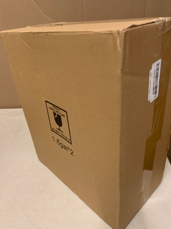 Photo 1 of 2 PCS 1.5 Gallon Drink dispenser, Glass Beverage Dispenser With Wood Stand, Large Water Drink Dispensers for Parties With Stainless Steel Spigot, Ideal for Lemonade,Juice, Tea, and Party Drinks