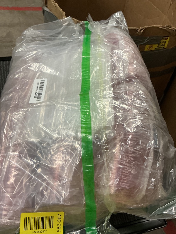 Photo 1 of 100 Sets 16oz Disposable Stemless Plastic Cups with Strawless Sip Lids, Clear PET Coffee Cups for Iced Coffee, Smoothies, Cold Drinks, Halloween, Christmas, Party and Drink Shop Supplies (Pink (16oz))