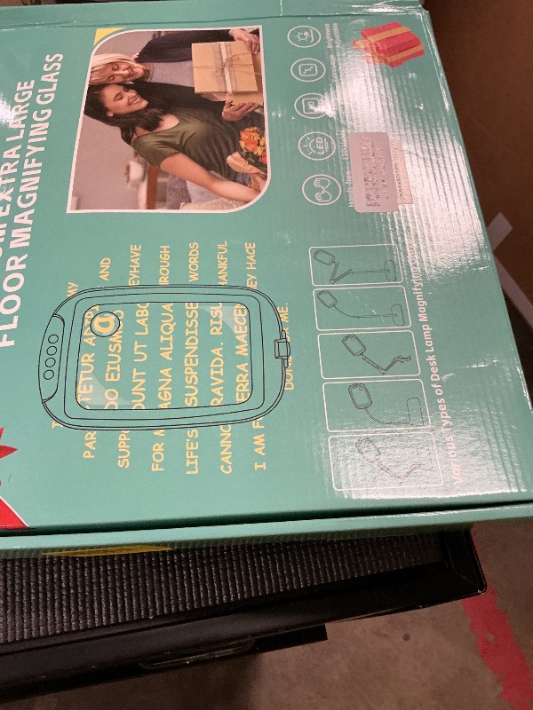 Photo 1 of 30X 10X Extra Large Floor Magnifying Glass with Light and Stand,7-inch Adjustable Height Floor Magnifying Lamp,2 in 1 Lighted Magnifiers for Close Work, Sewing,Crafts,Hobbies,Reading,Black