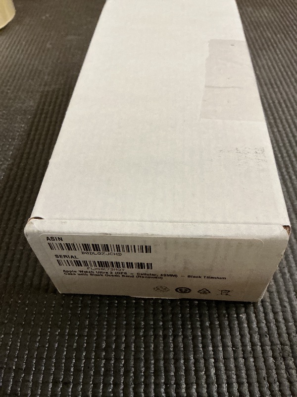 Photo 1 of Apple Watch Ultra 2 (GPS + Cellular, 49MM) - Black Titanium Case with Black Ocean Band (Renewed)