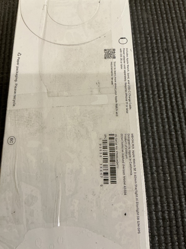 Photo 1 of SEE NOTES AND PICTURES,,,,,,,Apple Watch SE 3 [GPS 40mm] Smartwatch with Starlight Aluminum Case with Starlight Sport Band - S/M. Fitness and Sleep Trackers, Heart Rate Monitor, Always-On Display, Water Resistant