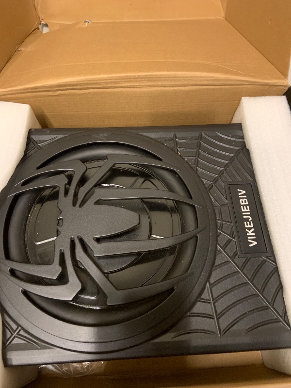 Photo 1 of 1200W Subwoofer, Slim Underseat Car Subwoofer and Amp Package with Ambient Light, Individual Control for Low Pass/Gain/Boost Bass, Loud Stereo Sound, Deep Bass Perfect for Truck/SUV/Jeep/MPV (Black)