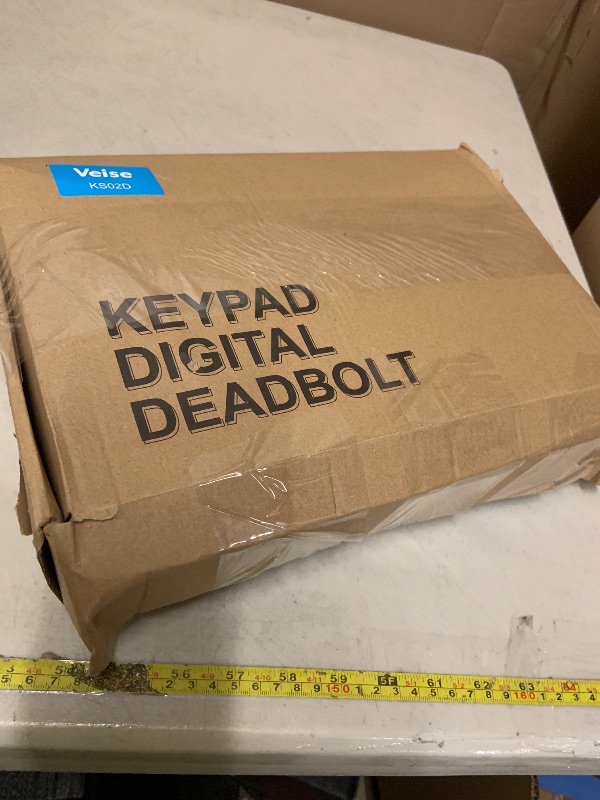 Photo 1 of Veise Fingerprint Door Lock Set, Keyless Entry Door Lock, Front Handle Set, Electronic Keypad Deadbolt with Lever Handle, 2 Keys, Auto-Locking, One-time Codes, Easy to Install, Matte Black