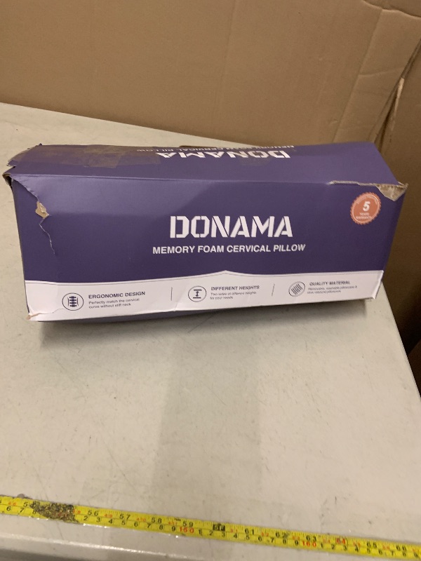 Photo 1 of DONAMA Cervical Pillow for Neck and Shoulder,Contour Memory Foam Pillow,Ergonomic Neck Support Pillow for Side Back Stomach Sleepers 