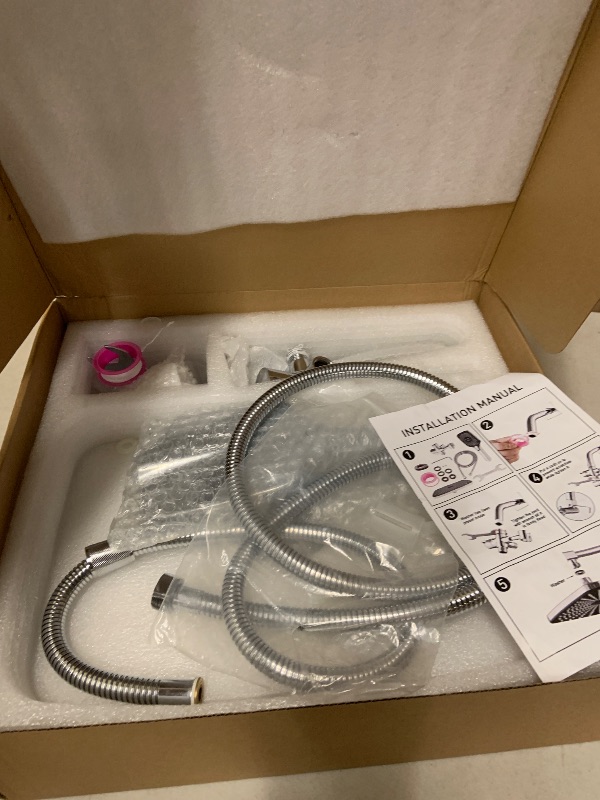 Photo 1 of 14 Inch Rain Shower Head with Handheld Spray Combo and Extention Arm, Rainfall Waterfall High Pressure Large Shower Heads, Dual Showerhead with 3-Way Diverter - Height/Angle Adjustable(Chrome)