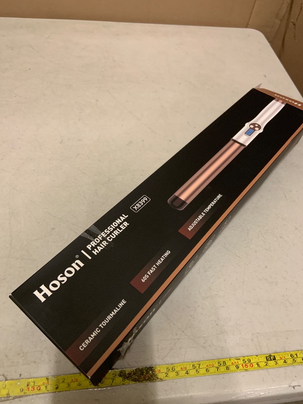 Photo 1 of 1 1/4 Inch Extra Long Barrel Curling Wand, Ceramic Tourmaline Curling Wand Professional Dual Voltage with Adjustable Temperature