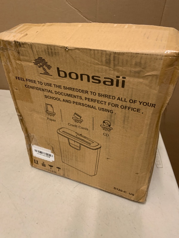 Photo 1 of Bonsaii Paper Shredder for Home Use, 8-Sheet StripCut Home Office Shredder, CD/Credit Card Shredder Machine with Overheat Protection, 3.4 Gallons Wastebasket