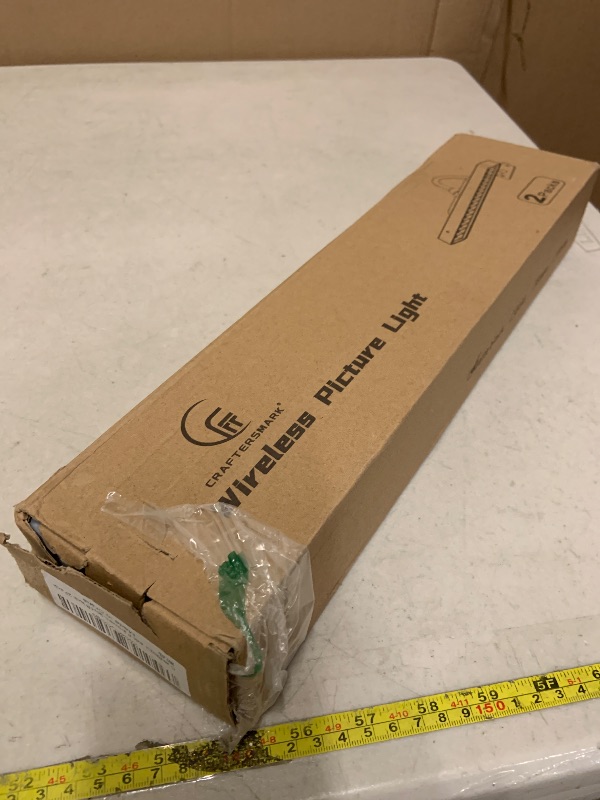 Photo 1 of 2Pack Picture Light, 13Hrs Lasting Battery Operated Picture Lights for Paintings,16in Remote Control Display Art Light with Timer for Wall Painting, Frame, Portrait, Display,Artwork,Gallery- Black