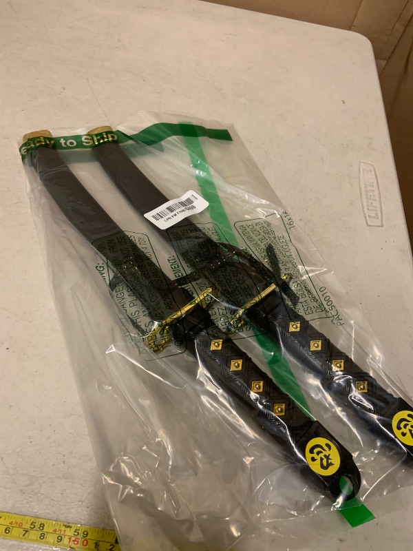 Photo 1 of 2 Pcs Plastic Samurai Sword with Sheath, Ninja Swords Katana Toy Halloween Costume Accessories for Boys, 16.5'' Length Black