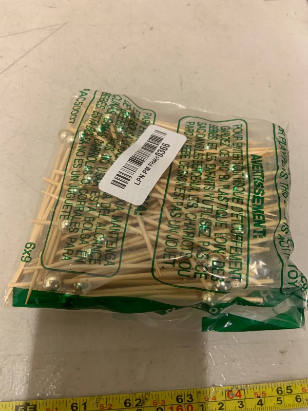 Photo 1 of 100PCS Fancy Toothpicks for Appetizers, Gold Cocktail Picks for Party Decoration, Appetizer Skewers for Charcuterie Sandwich Burgers Fruit - 4.7 inch