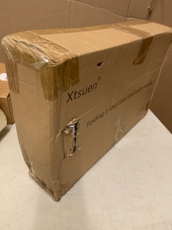 Photo 1 of Step Stools for Adults, Foldable Step Stool with Handle for Elderly Seniors Stepping Stool with Non-Slip Step Platform Metal Stool in Kitchen, Bedroom,Bathroom,330 Lbs Capacity(Patent Protection)