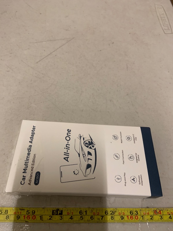 Photo 1 of 4-in-1 Wireless CarPlay Adapter for Streaming Netflix/YouTube/TikTok/TF Card, 2025 Magic Video AI Box & Android Auto Dongle [Dual Band WiFi, Bluetooth 5.3] Plug & Play, Fits for OEM Wired CarPlay Cars