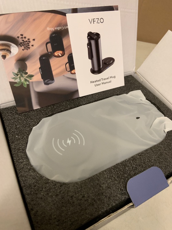 Photo 1 of VFZO Temperature Control Heated Travel Mug Smart Self Heating Coffee Mug 20 Oz App Controlled LED Display coffee serving sets mug kept at a constant temperature for 4-10 hours (Black, 20 oz)