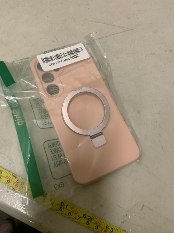 Photo 1 of YEMORAN Designed for Samsung Galaxy S24 Plus 6.7'' with Magnetic Ring Stand[Compatible with Mag-Safe][Military-Grade Protection] Slim Liquid Silicone S24 Plus Phone Case for Men Wowen,Pink