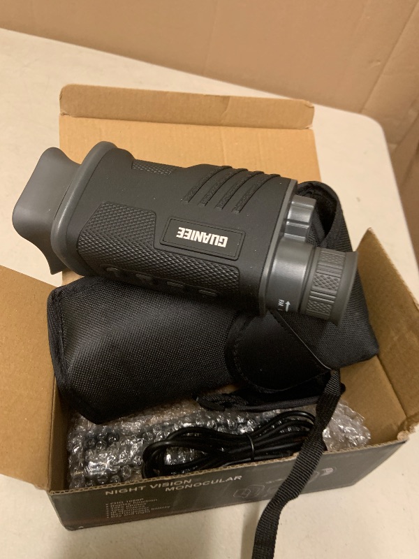 Photo 1 of GUANIEE Night Vision Monocular 4K Digital Infrared Night Vision with 2" Larger Screen, 8X Digital Zoom, 2200mAh Rechargeable Battery, Tripod, 32G SD Card
