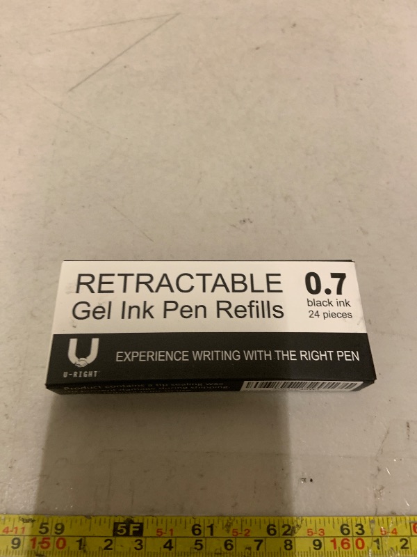 Photo 1 of 24 Pcs Retractable Black Gel Ink Refills, 0.7 mm Point Black Ink