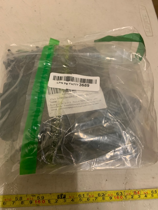 Photo 1 of 4 Pack- Battery Operated Outdoor Tree String Lights with 50 Warm White LEDs on 16.5ft/5m of Dark Green Cable,Outdoor Battery Xmas Wreath Lights with Timer for Christmas Yard Holiday Decoration