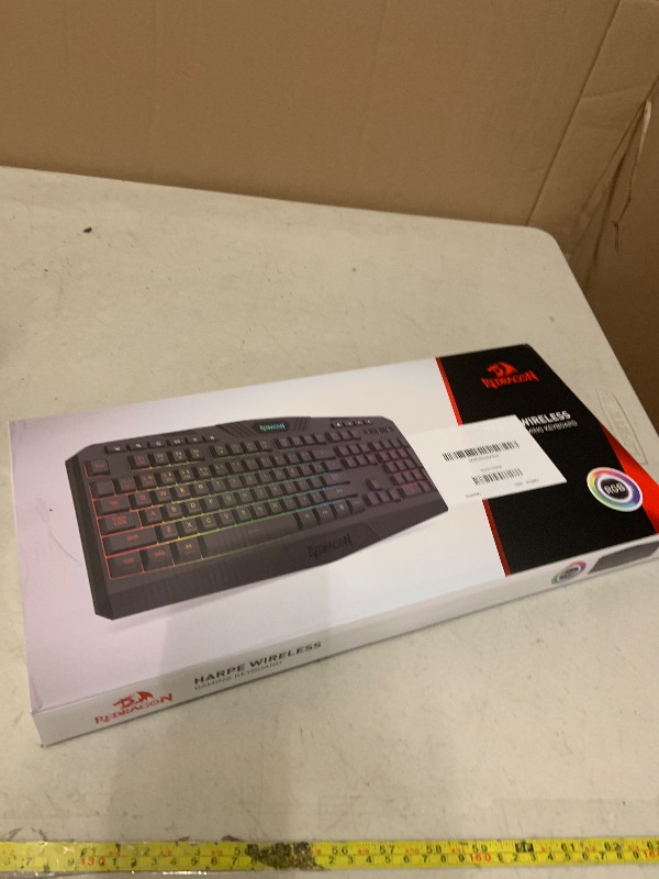 Photo 1 of Redragon K503 Wireless Gaming Keyboard, 3-Mode (2.4G/BT/USB), RGB LED Backlit, Multimedia Keys, Fully Programmable Silent Membrane Keyboard with Wrist Rest for Windows PC Games (Black)