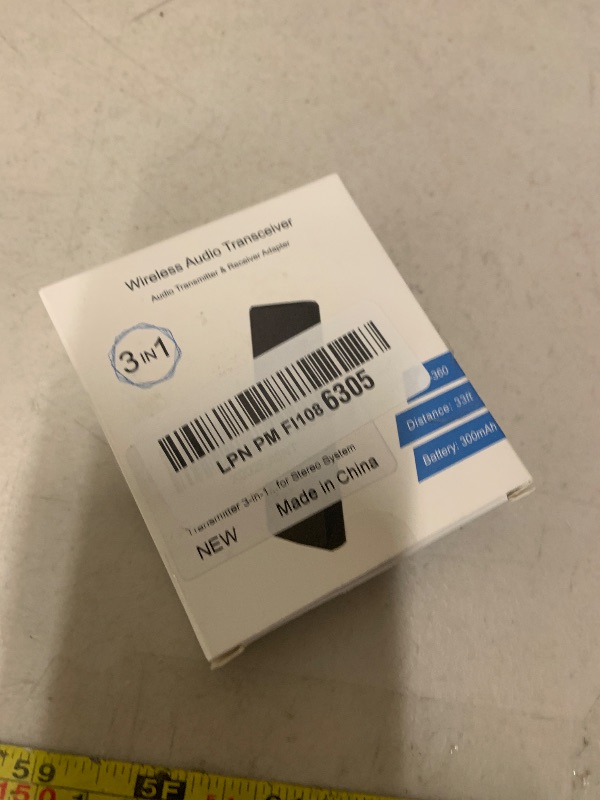 Photo 1 of 2026 Upgraded Bluetooth 5.3 Transmitter 3-in-1, Portable Wireless Rechargeable Transceiver Adapter for TV PC, Stereo Audio Receiver for Car Speaker System