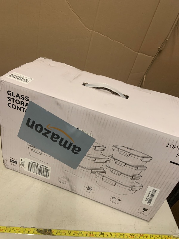 Photo 1 of BOROHOUSE 10-Pack Glass Food Storage Containers with Tempered Lids – Borosilicate, Airtight, Oven-Safe (-4°F~950°F), BPA-Free, 4.4 & 1.6 Cup, Leak-Proof, Dishwasher Safe (Pink)