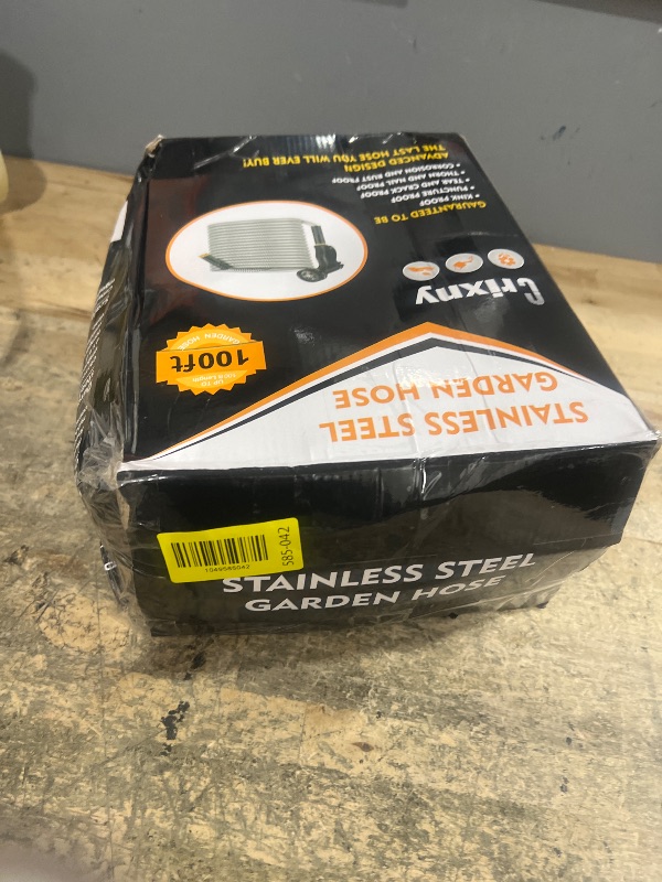 Photo 1 of 100 FT Metal Garden Hose, Stainless Steel Heavy Duty Water Hose With 10 Function Nozzles, Flexible No-Kink, Pet-Proof, Puncture-Proof Rust-Proof for Yard, Outdoors