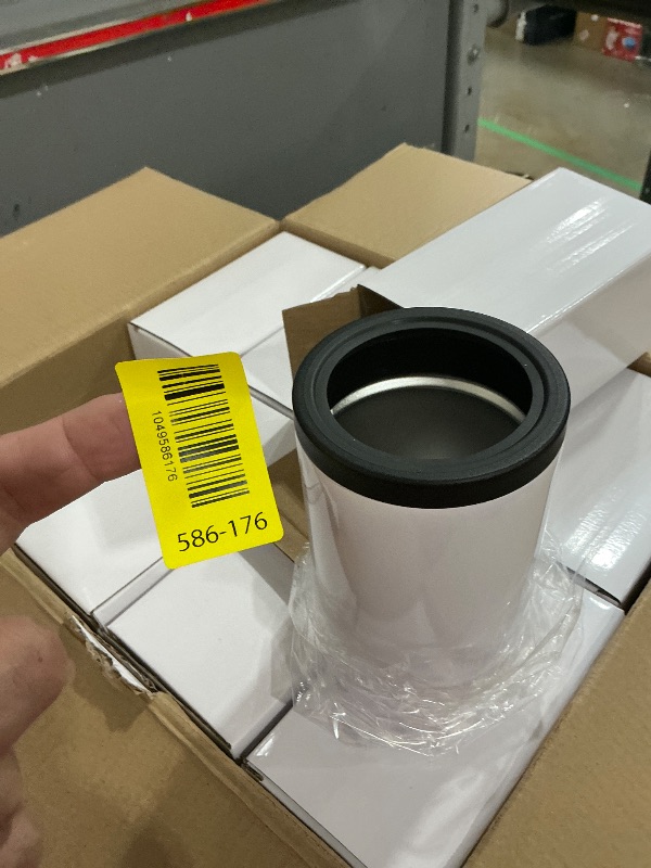 Photo 1 of 16 Pack Sublimation Can Cooler Sublimation Can Holder Stainless Steel Insulated Blank Can Cooler Sublimation Tumbler Vinly Gifts, White 12oz
