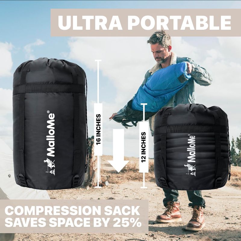 Photo 1 of
Sleeping Bags for Adults Cold Weather & Warm - Backpacking Camping Sleeping Bag for Kids 10-12, Girls, Boys - Lightweight Compact Camping Essentials Gear Accessories Hiking Sleep Must Haves