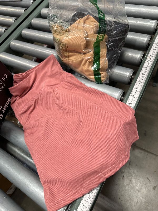 Photo 1 of *** PARTIAL SET *** Real Essentials 4 Pack: Women's Ribbed Active Skort Pockets Skirt Running Tennis Golf Workout Sports, LARGE