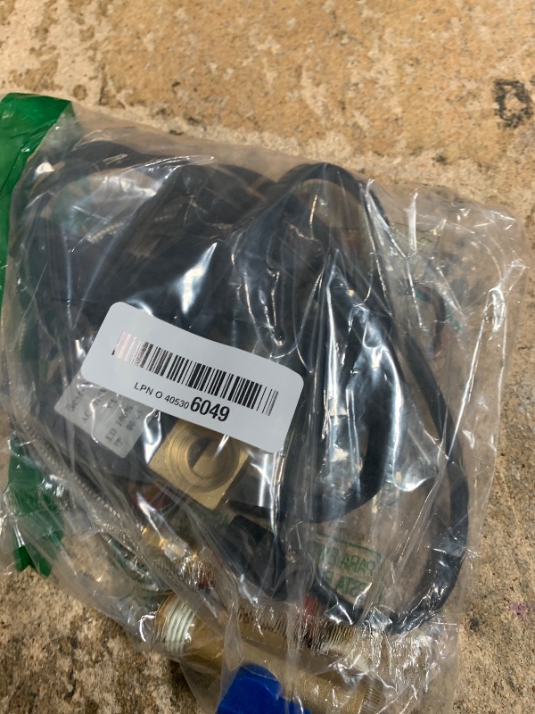 Photo 1 of (sold for parts) QWORK Automatic Timed Condensate Drain Valve with Steel Hose 1/4 Inch NPT Drain Valve Elbow Fitting, 1/2" Ac110v 2-way 