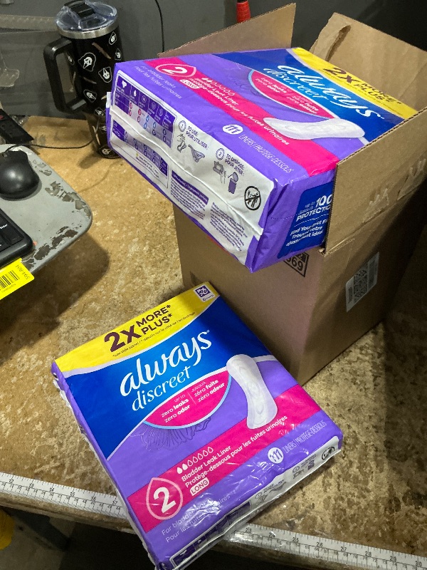 Photo 1 of (2 pack) Always Discreet Adult Incontinence Pads