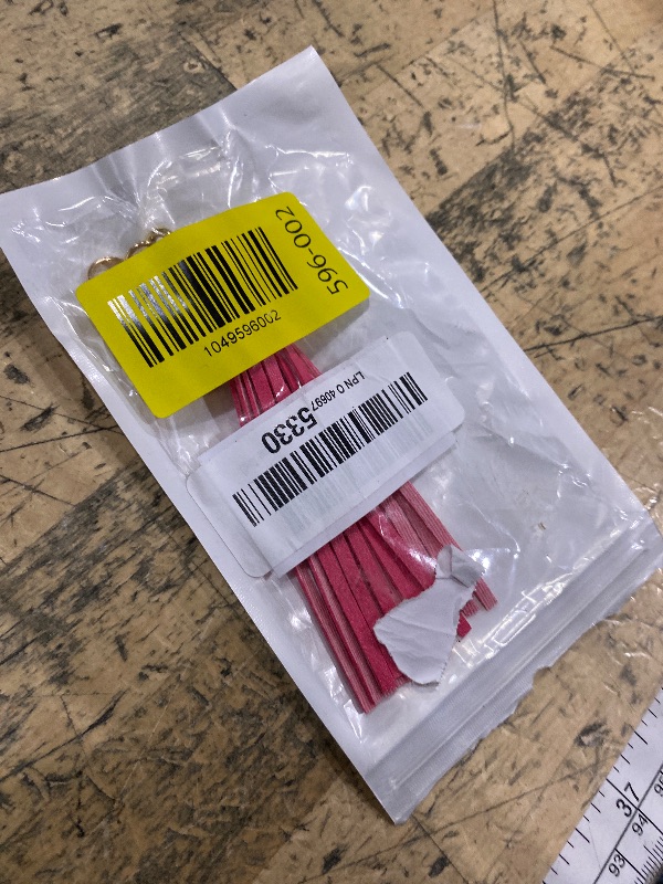 Photo 1 of **PARTIAL SET/ONLY 1** Penta Angel 2Pcs 5.9'' Large PU Leather Tassel with Lobster Swivel Keychain Pendant for Handbag Backpack Jewelry Makingg(Rose Red)