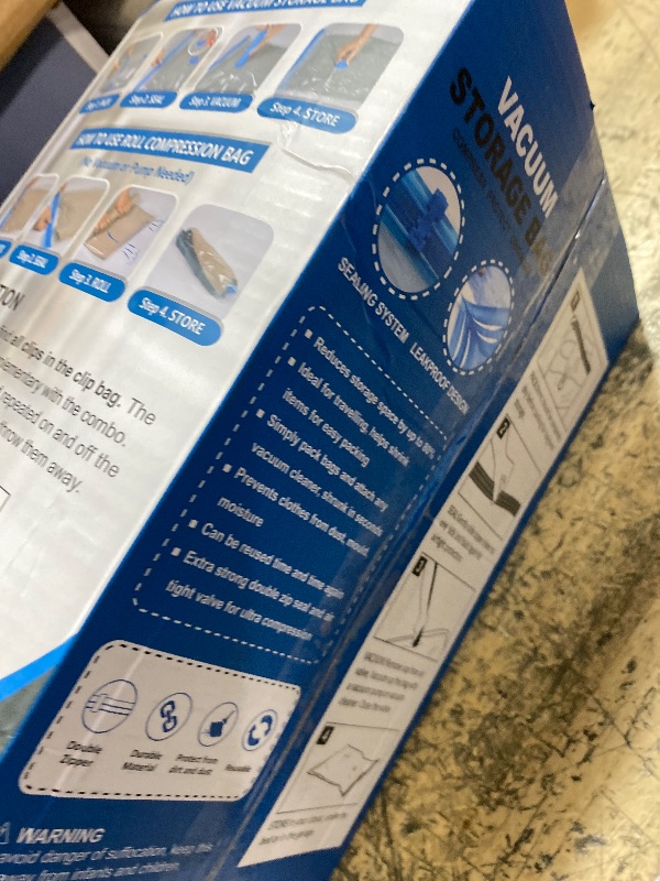 Photo 1 of 20 Pack Vacuum Storage Bags, Space Saver Bags (4 Jumbo/4 Large/4 Medium/4 Small/4 Roll) Compression for Comforters and Blankets, Sealer Clothes Storage, Hand Pump Included
