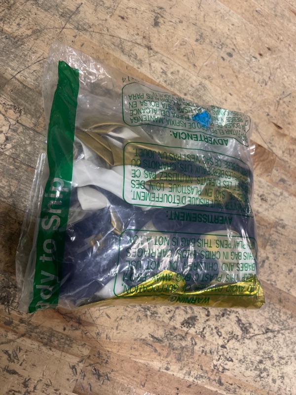 Photo 1 of 187pcs Navy Blue and Gold Balloons Arch Garland Kit, 5 10 12 18 inch Royal Blue Gold White Balloons with Gold Star Foil Balloons for Anniversary Wedding New Year Birthday Party Decorations