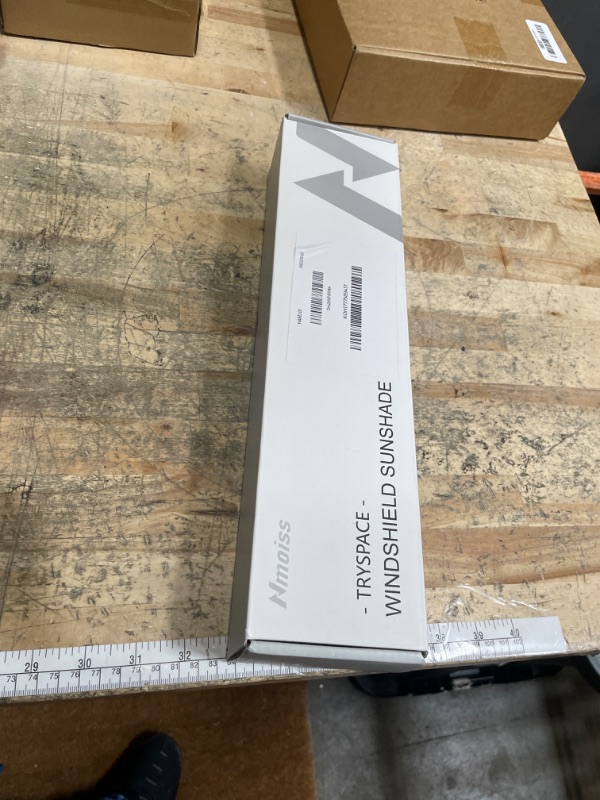 Photo 1 of [2025 Upgrade] Nmoiss Windshield Sun Shade Umbrella - [Vinyl Coating Heat Shield] Protect Car from Sun Rays & Heat Damage Keep Cool and Protect Interior, Spring Structure Edge Medium 56" L x 31" W