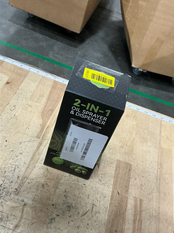 Photo 1 of 2-IN-1 500ml/17oz Light-Blocking Dark Oil Sprayer for Cooking with Sticker, Dark Green Glass Olive Oil Dispenser Bottle for Kitchen, Even Spray with Portion Control, Perfect for Air Fryer, BBQ - Black