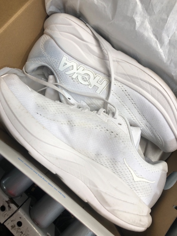 Photo 1 of (used)(please see all images) HOKA Men's Rincon 4 Sneaker, White/White, Size 11.5