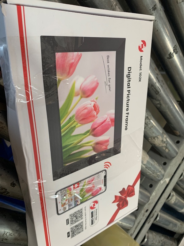Photo 1 of Frameo 10.1 Inch WiFi Digital Picture Frame, 1280x800 HD IPS Touch Screen Photo Frame Electronic, 32GB Memory, Auto-Rotate, Wall Mountable, Share Photos/Videos Instantly via Frameo App from Anywhere