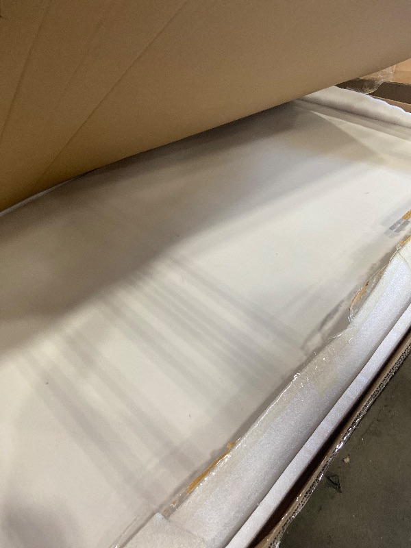 Photo 1 of ***TABLE TOP ONLY***Yonsaeik Dining Table with Marble Sintered Stone White 55" Rectangular Dining Room Table with Metal Legs for 4-6 People, Scratch Resistant & Easy to Clean, Table Only