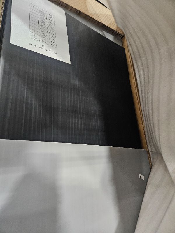 Photo 1 of ** only box #2 is included missing box # 1 **  Outdoor Vertical Storage Shed with 2 Shelves, 49 Cu Ft Waterproof Resin Garden Shed with Floor & Lockable Door, Plastic Tall Tool Cabinet for Garbage Cans, Lawn Equipment, Garden Supplies (Gray)
