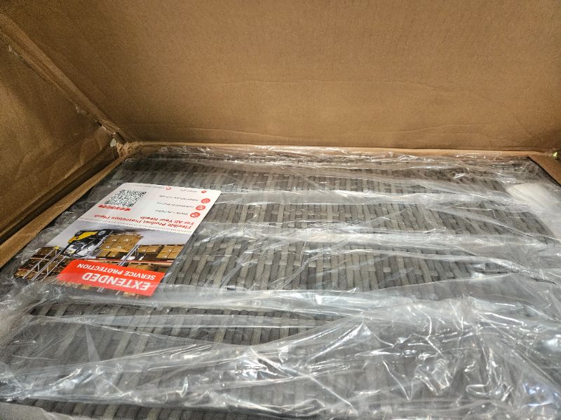 Photo 1 of (partial set box 1 of 2) 7 Piece Outdoor Patio Furniture Set, PE Rattan Conversation Sofa Set, Wicker Patio Set w/Thick Cushions & Glass Top Coffee Table, All-Weather Outside Furniture for Garden, Balcony, Porch(Grey) ** only box # 1 missing box # 2 ** 