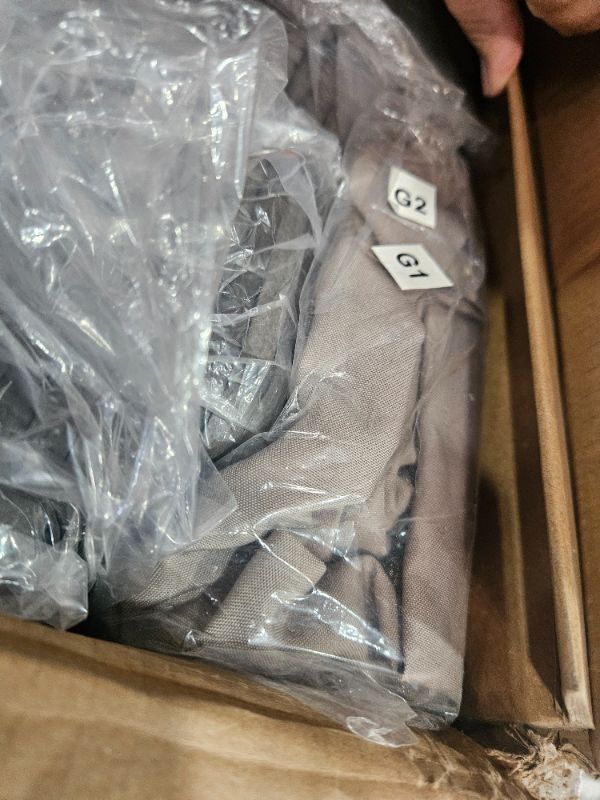 Photo 1 of (partial set box 1 of 2) 7 Piece Outdoor Patio Furniture Set, PE Rattan Conversation Sofa Set, Wicker Patio Set w/Thick Cushions & Glass Top Coffee Table, All-Weather Outside Furniture for Garden, Balcony, Porch(Grey) ** only box # 1 missing box # 2 ** 