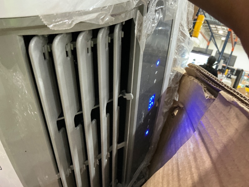 Photo 1 of *CORD CHARGER DAMAGED* BLACK+DECKER Portable Air Conditioner, 9,000 BTU (5,300 BTU SACC) for Rooms up to 400 Sq. Ft., Portable AC with Follow Me Remote Control and Window Kit, BPACT08WT, White