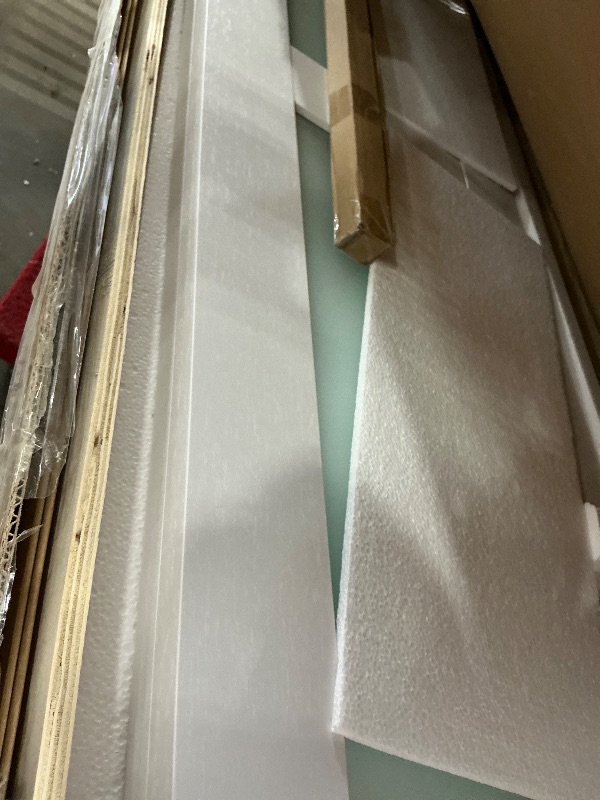 Photo 1 of (single door) SMARTSTANDARD Bifold Door, for 64"x 80" Opening,Tempered Frosted Glass Closet Folding Barn Door with Hardware Kit, Water-Proof PVC Surface,Easy Install,White