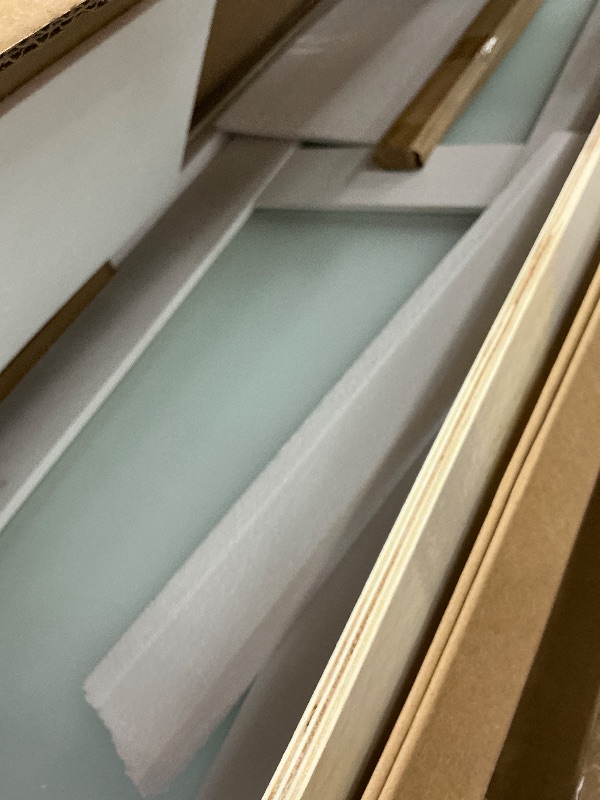 Photo 1 of (single door) SMARTSTANDARD Bifold Door, for 64"x 80" Opening,Tempered Frosted Glass Closet Folding Barn Door with Hardware Kit, Water-Proof PVC Surface,Easy Install,White