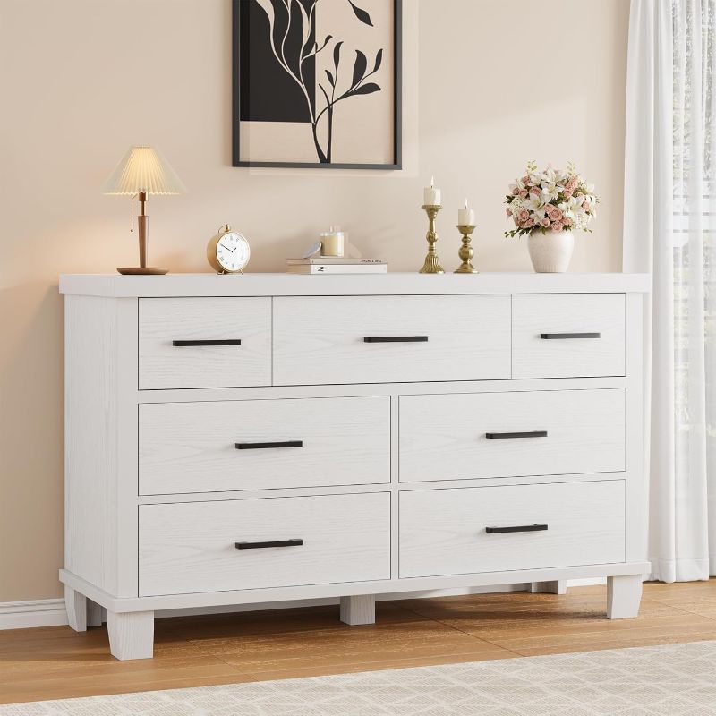 Photo 1 of *PHOTO FOR REFERENCE** DRESSER FOR BEDROOM WITH 7 DRAWERS MODERN CHEST OF DRAWERS CLOSET WITH METAL HANDLE WOODEN DRESSER ORGANIZER FOR BEDROOM LIVING ROOM BROWN 