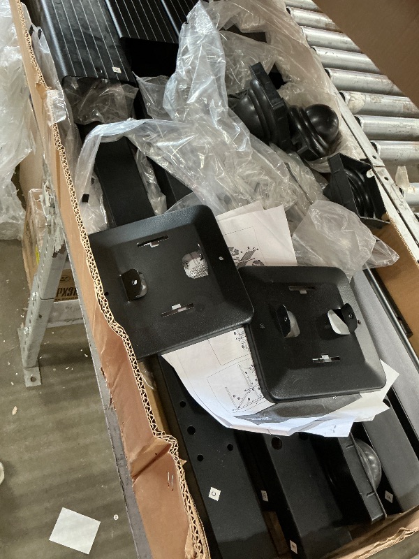 Photo 1 of *****************FOR PARTS ONLY- Missing hardware for assembly. Damage to pillars.***************
 Coolaroo Aurora Pergola, Backyard or Patio Shade Pergola, Light Filtering 90% UV Block, 9'10" x 9'10", Smoke